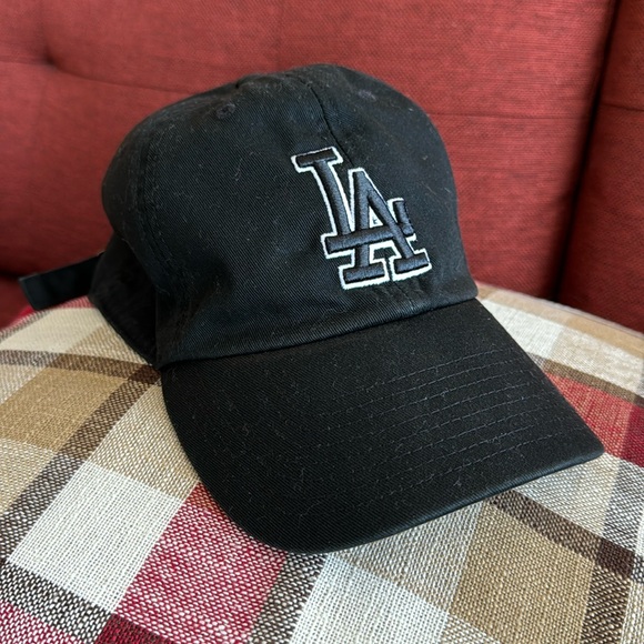 ‘47 Brand Los Angeles Dodgers LA Black Dad Hat Baseball Cap - Picture 1 of 4